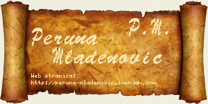 Peruna Mladenović vizit kartica